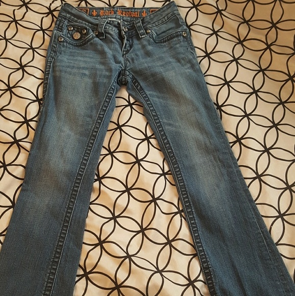 ROCK REVIVAL BOOTCUT JEANS SIZE 26 - Picture 2 of 4
